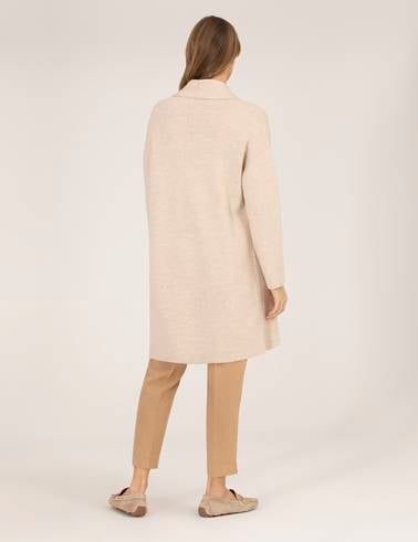 Krem Melanj Comfort Fit Triko Hırka