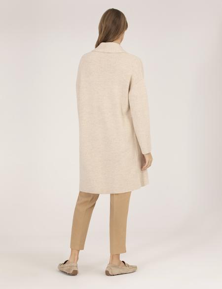 Krem Melanj Comfort Fit Triko Hırka - 50253221015