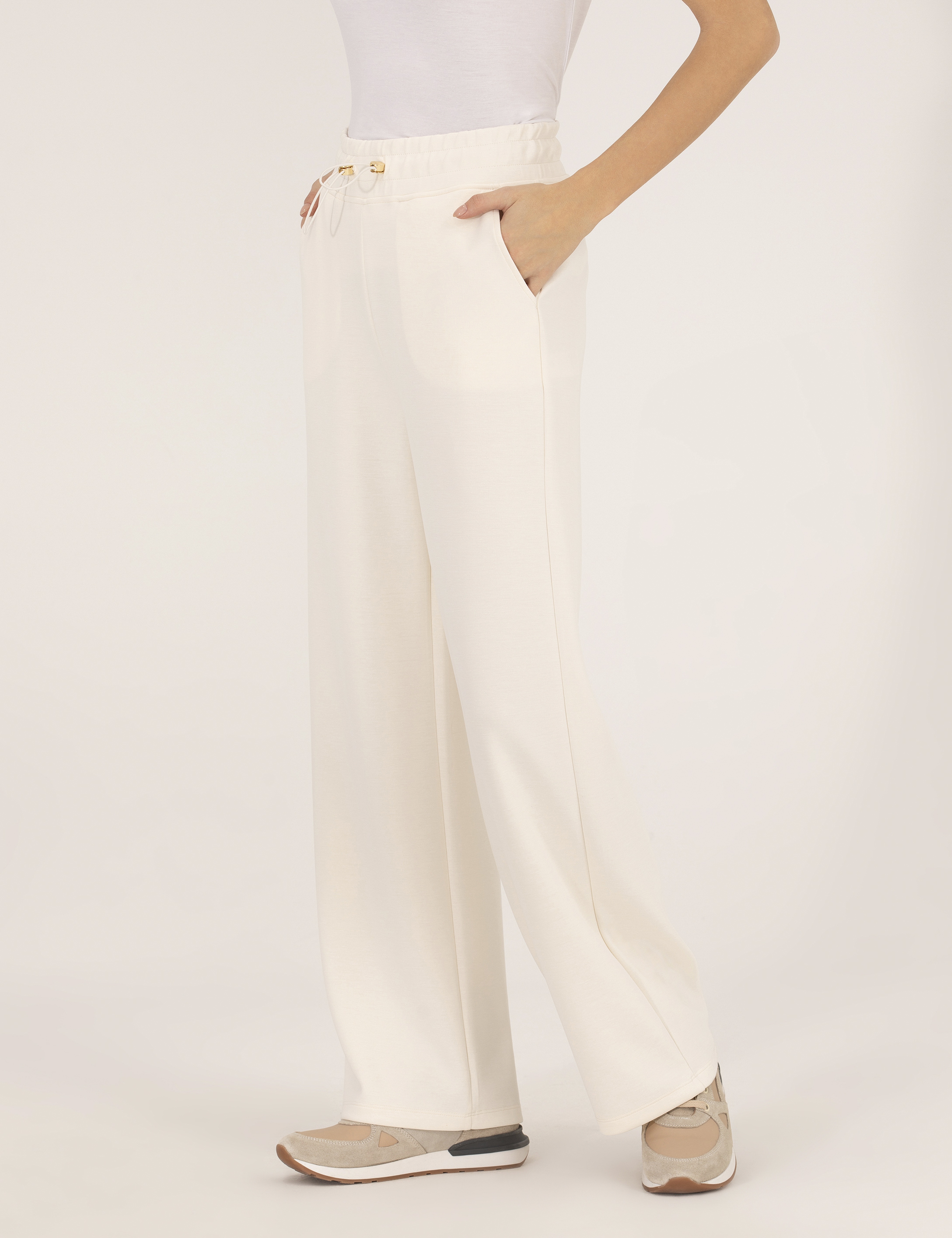 Ekru Flare Fit Eşofman Altı - Image 2