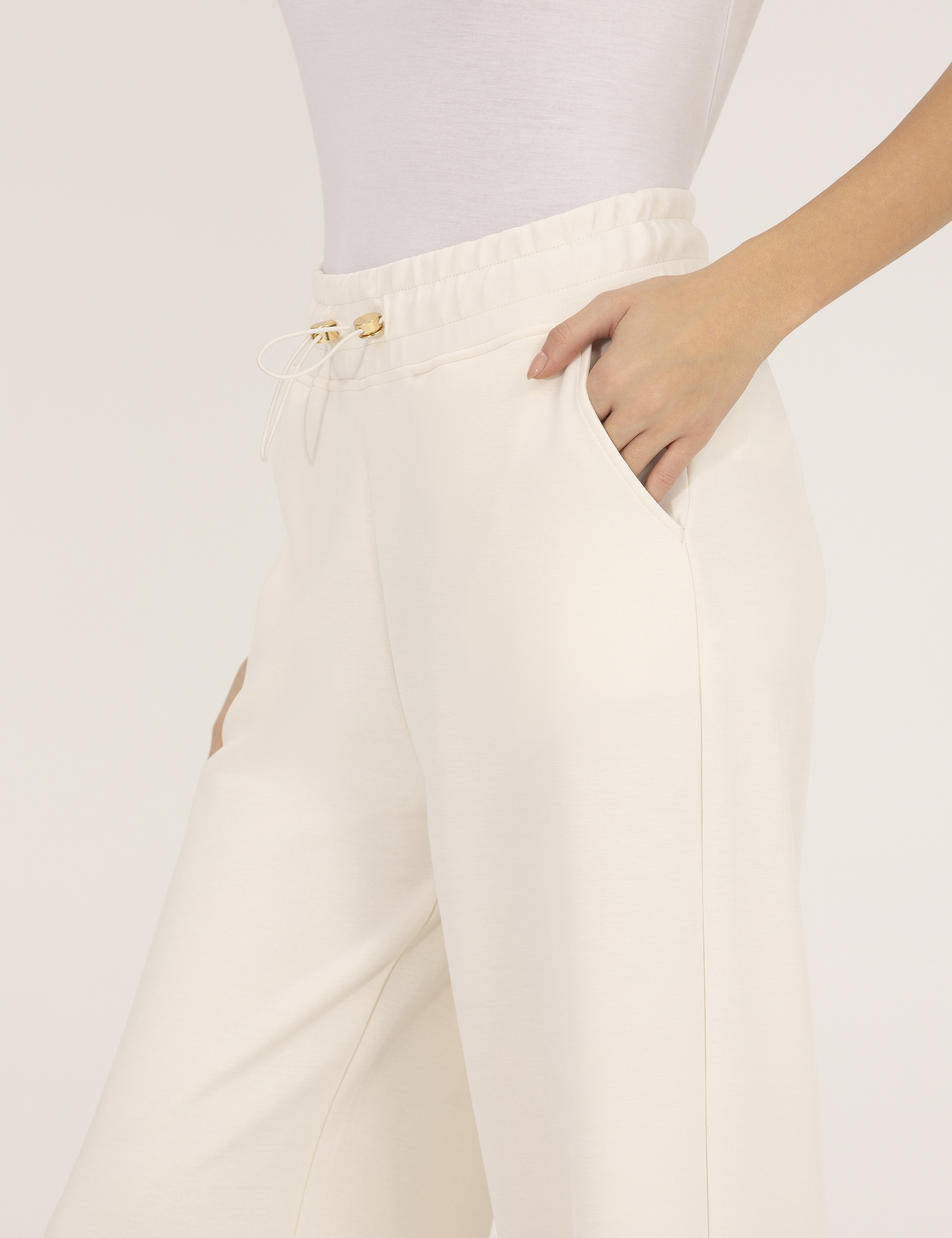 Ekru Flare Fit Eşofman Altı - Image 5