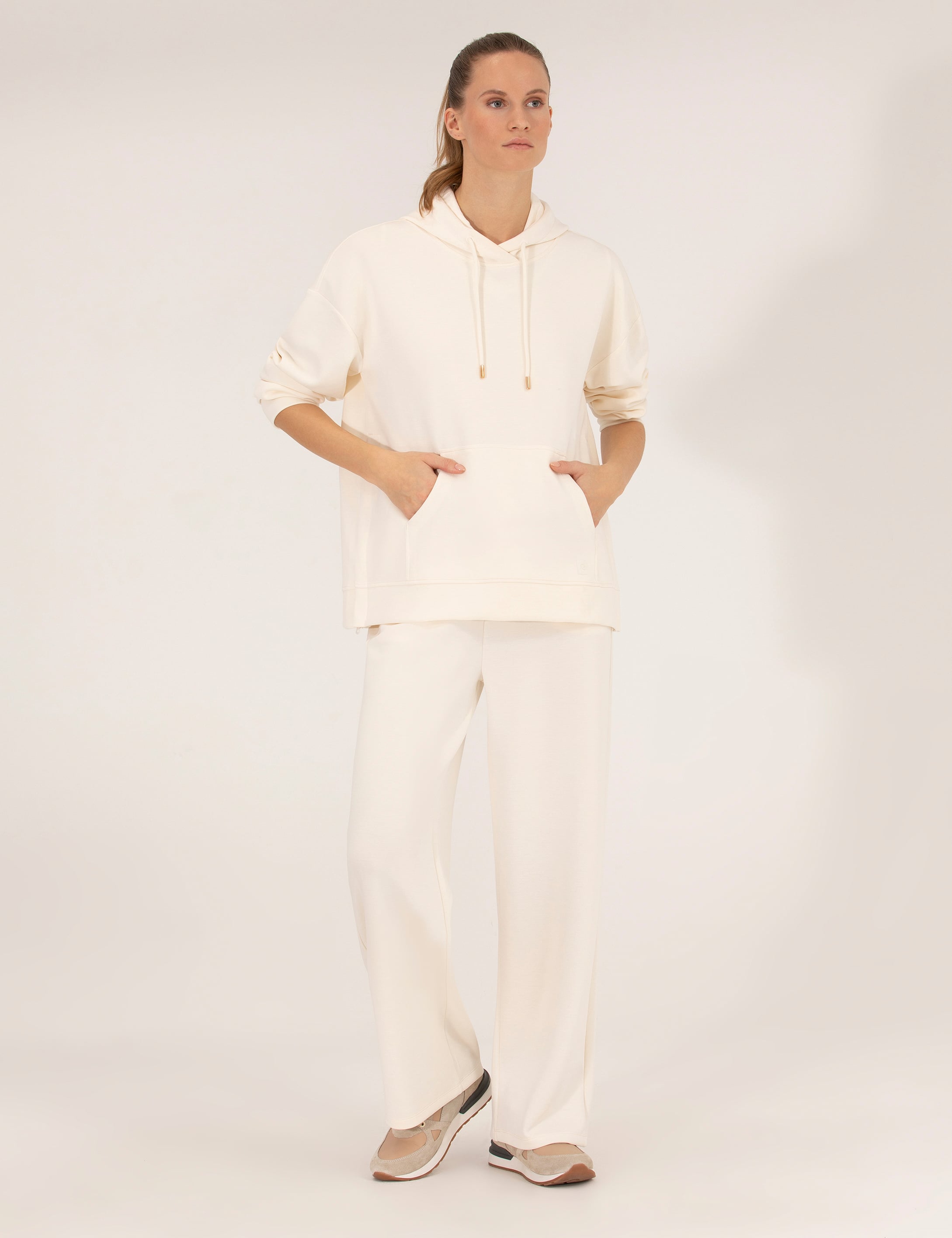 Ekru Flare Fit Eşofman Altı