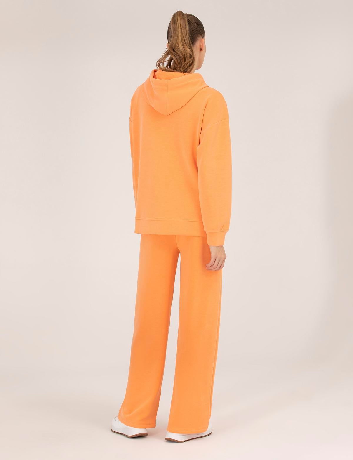 Turuncu Flare Fit Eşofman Altı - 50263360026