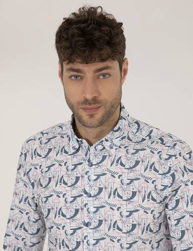 Pembe Slim Fit Uzun Kollu Gömlek