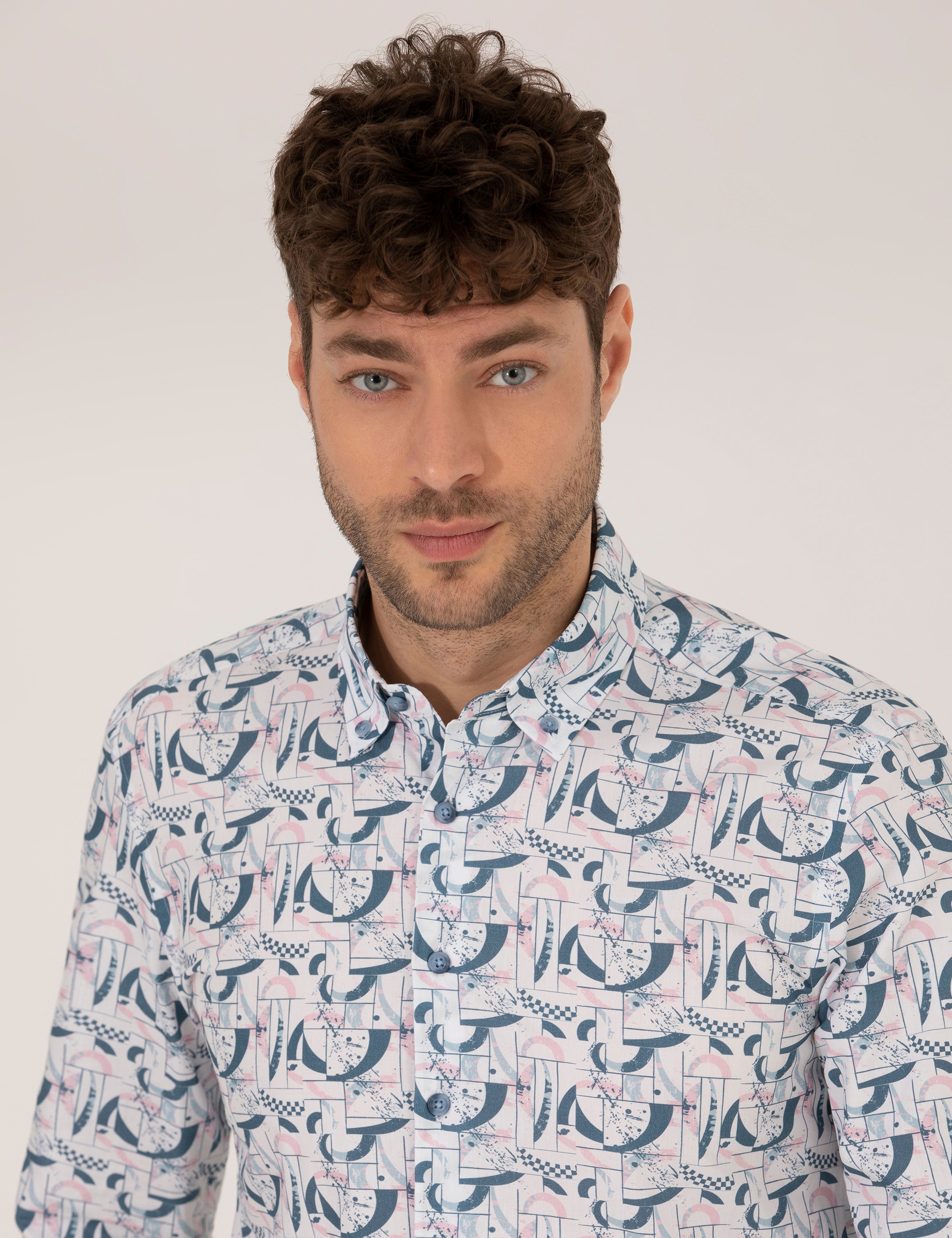 Pembe Slim Fit Uzun Kollu Gömlek