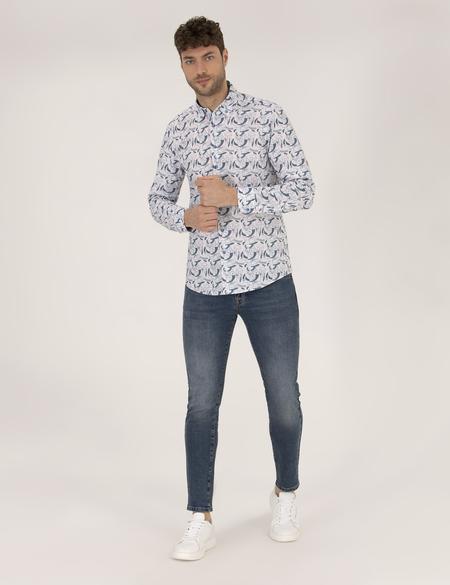 Pembe Slim Fit Uzun Kollu Gömlek - 50264887023