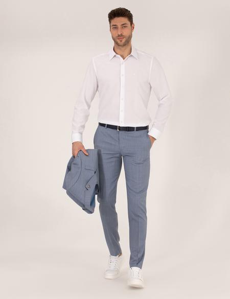 Beyaz Slim Fit Uzun Kollu Gömlek - 50269448007