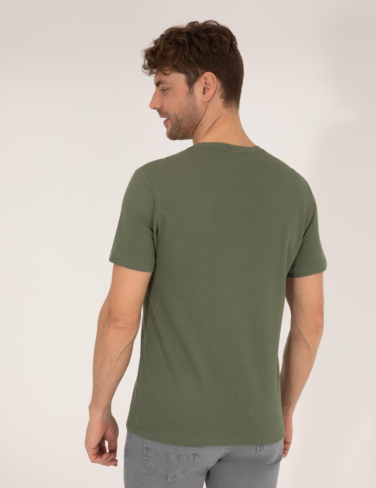 Haki Slim Fit Basic Tişört - 50267073002