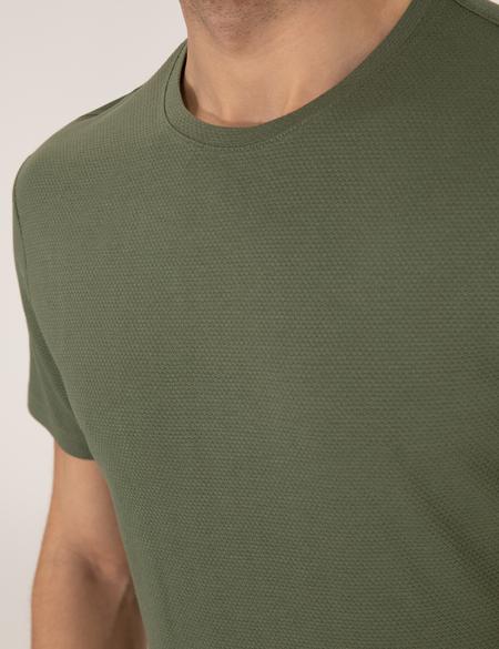 Haki Slim Fit Basic Tişört - 50267073002