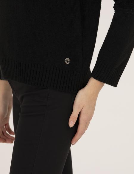 Siyah Comfort Fit Balıkçı Yaka Kazak - 50252910001