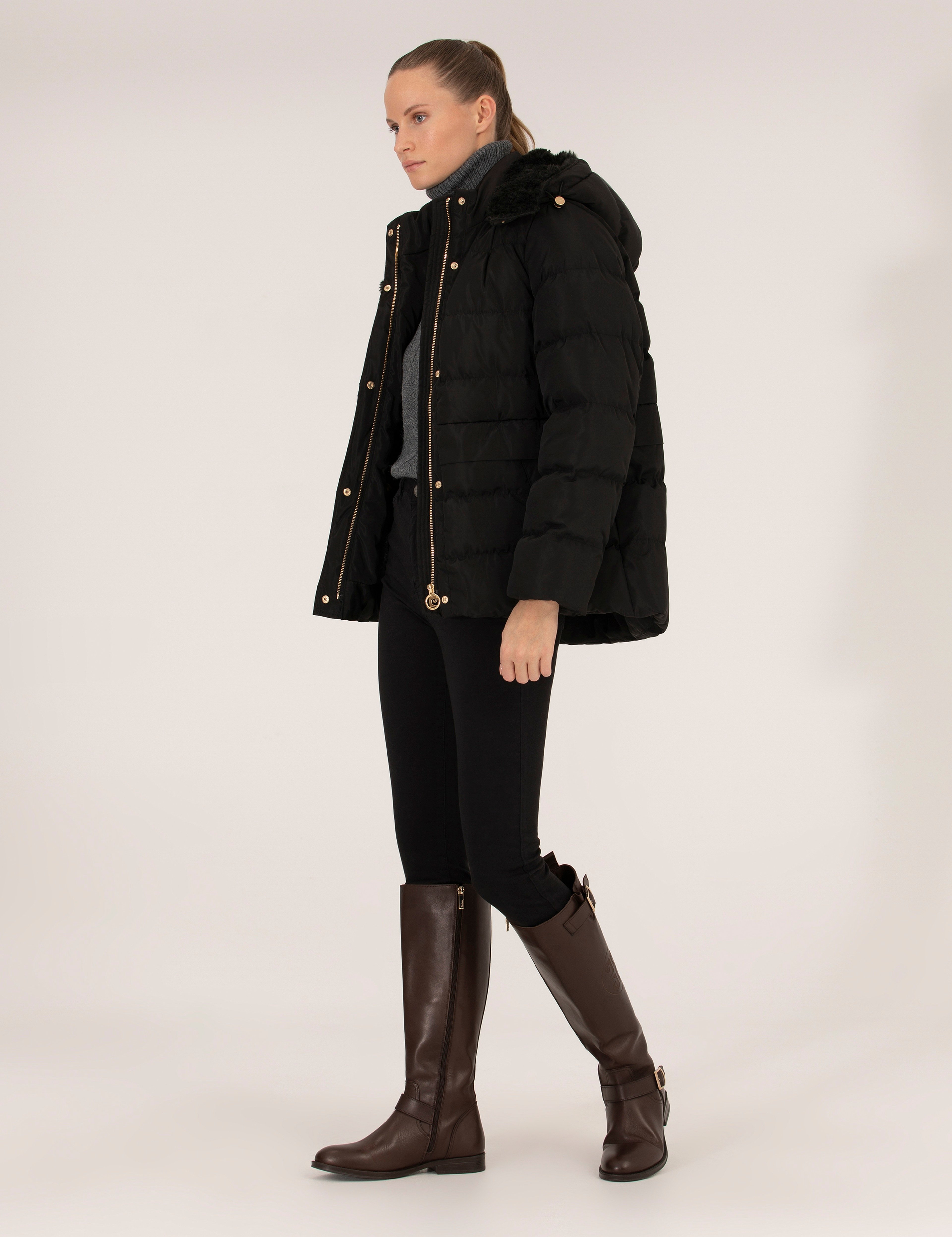 Siyah Regular Fit Mont - Image 3