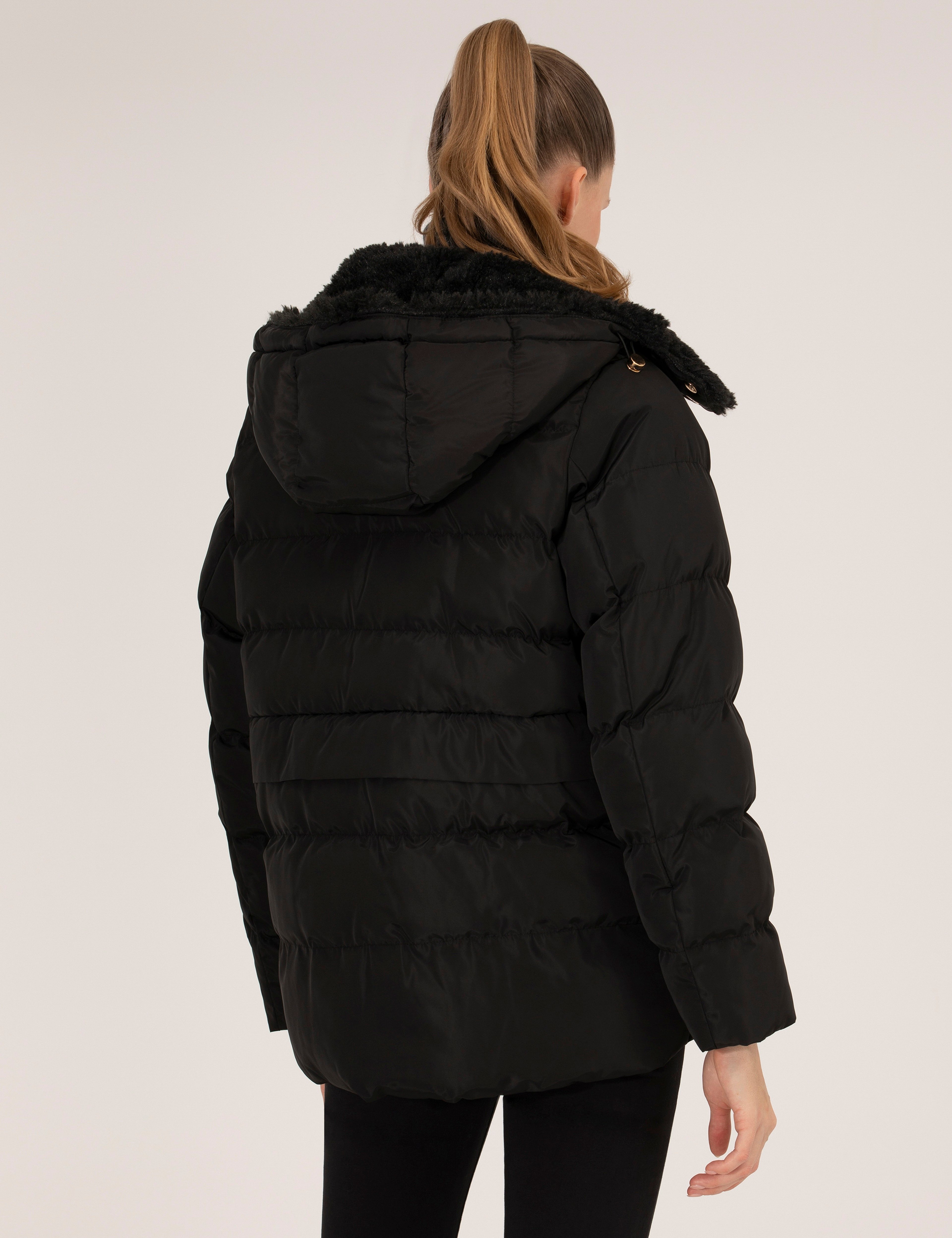 Siyah Regular Fit Mont - Image 5