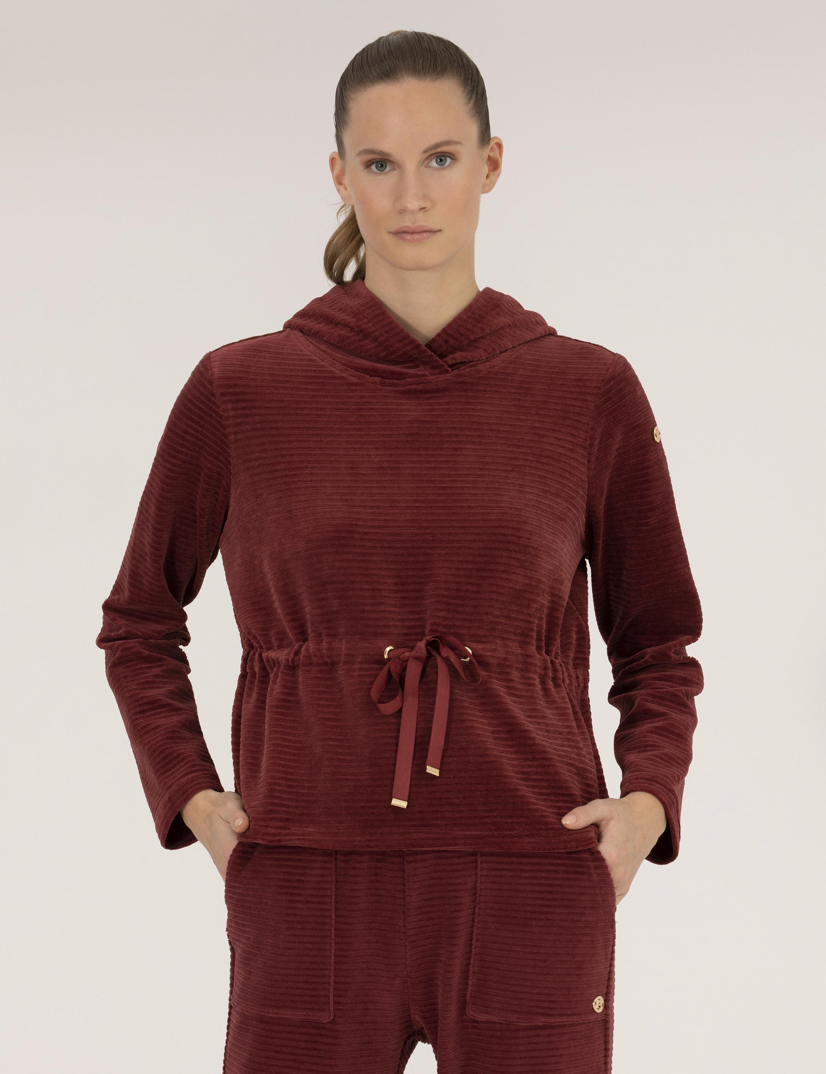 Bordo Comfort Fit Kapüşonlu Sweatshirt