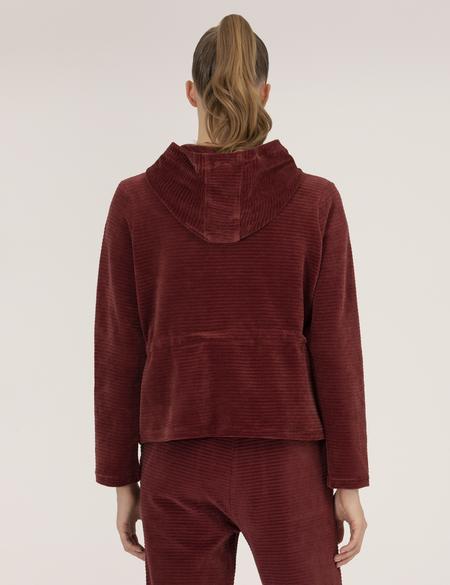 Bordo Comfort Fit Kapüşonlu Sweatshirt - 50254073011