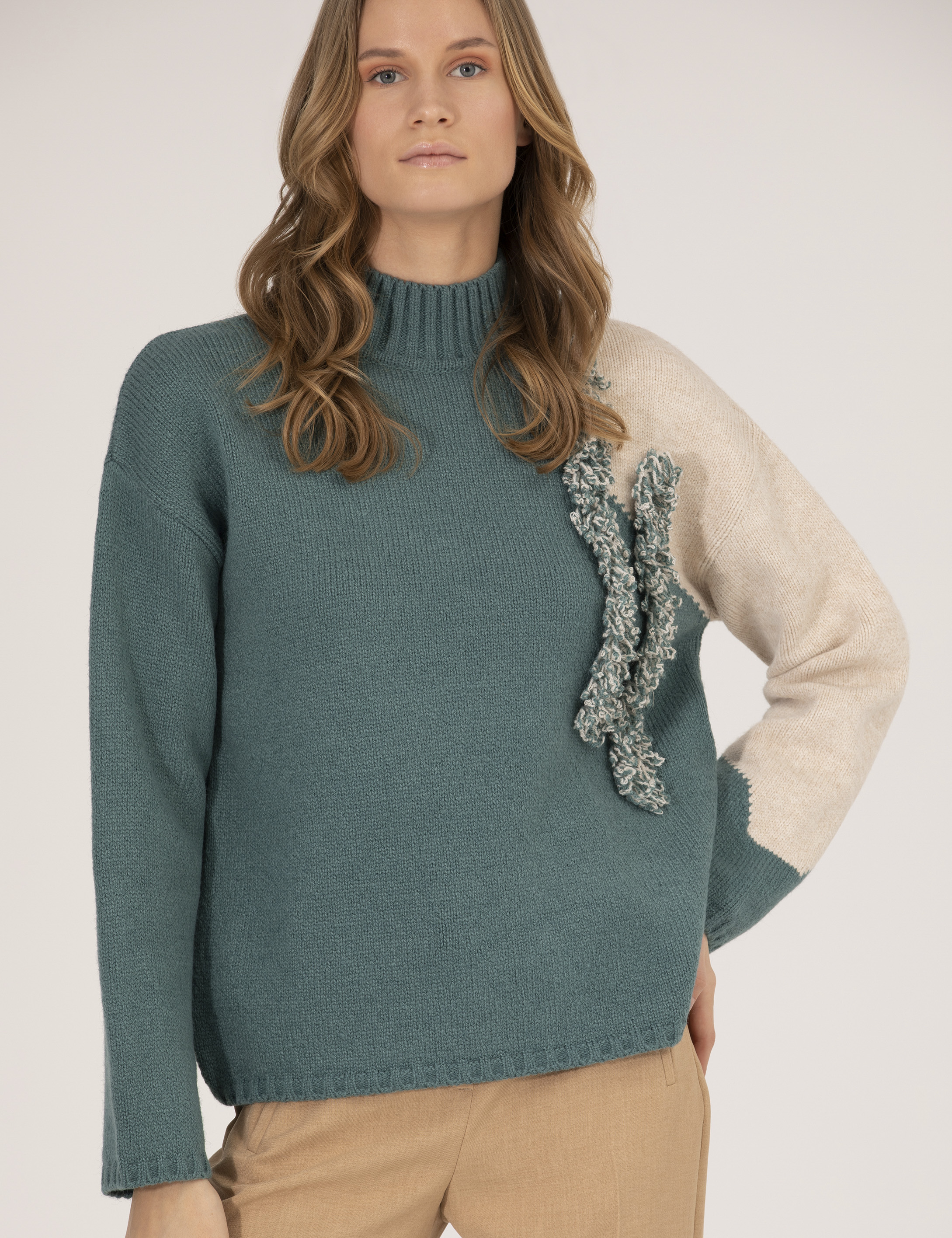 Mint Regular Fit Balıkçı Yaka Kazak - Image 2