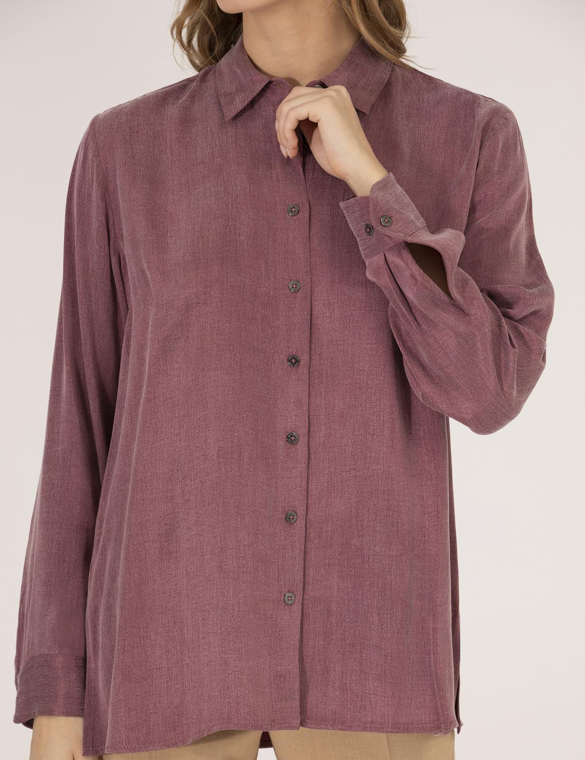 Gül Kurusu Comfort Fit Uzun Kollu Gömlek - 50254167012