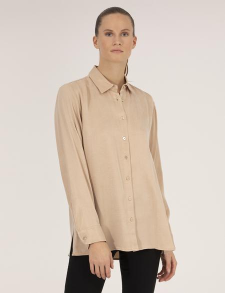 Bej Comfort Fit Uzun Kollu Gömlek - 50254167027