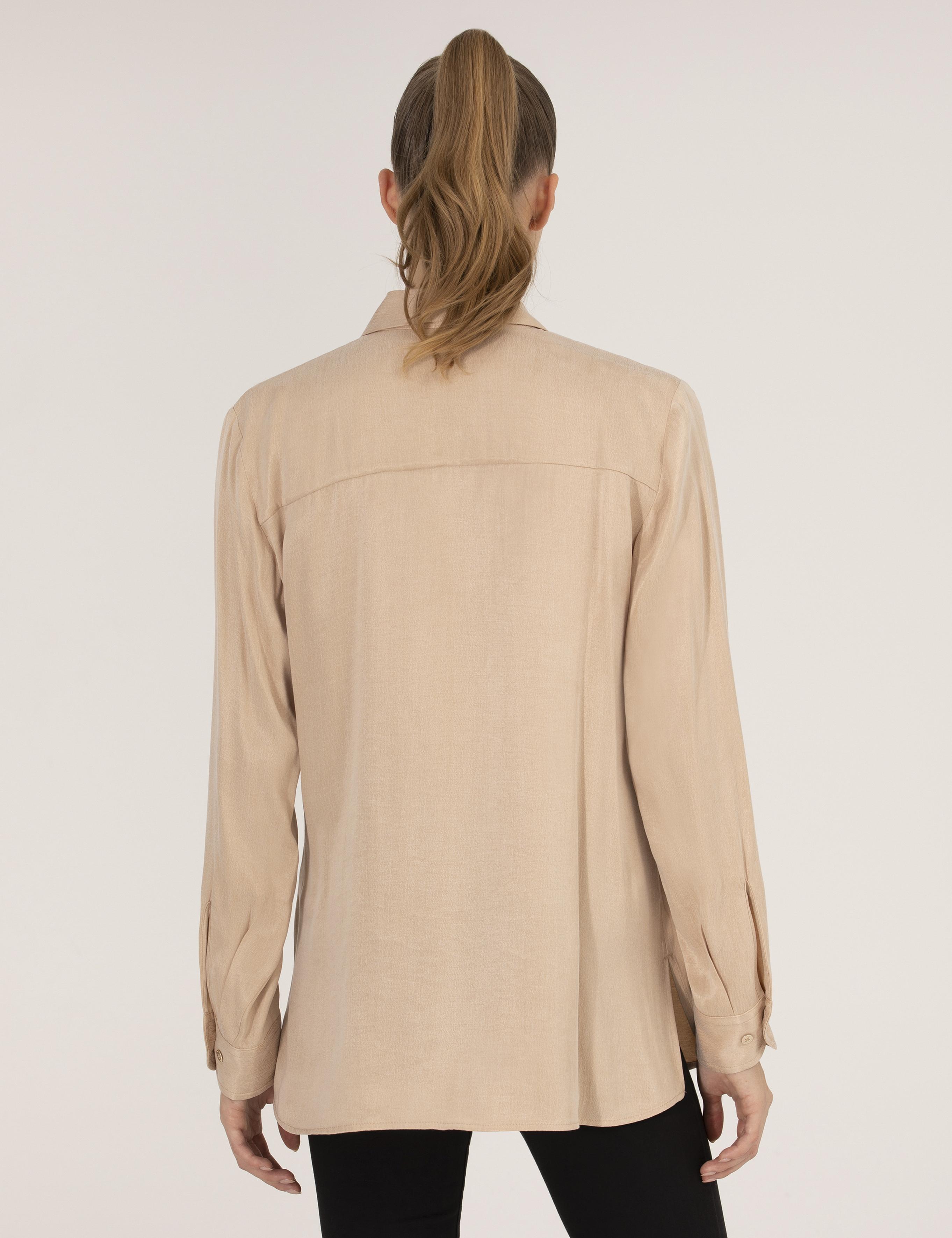 Bej Comfort Fit Uzun Kollu Gömlek
