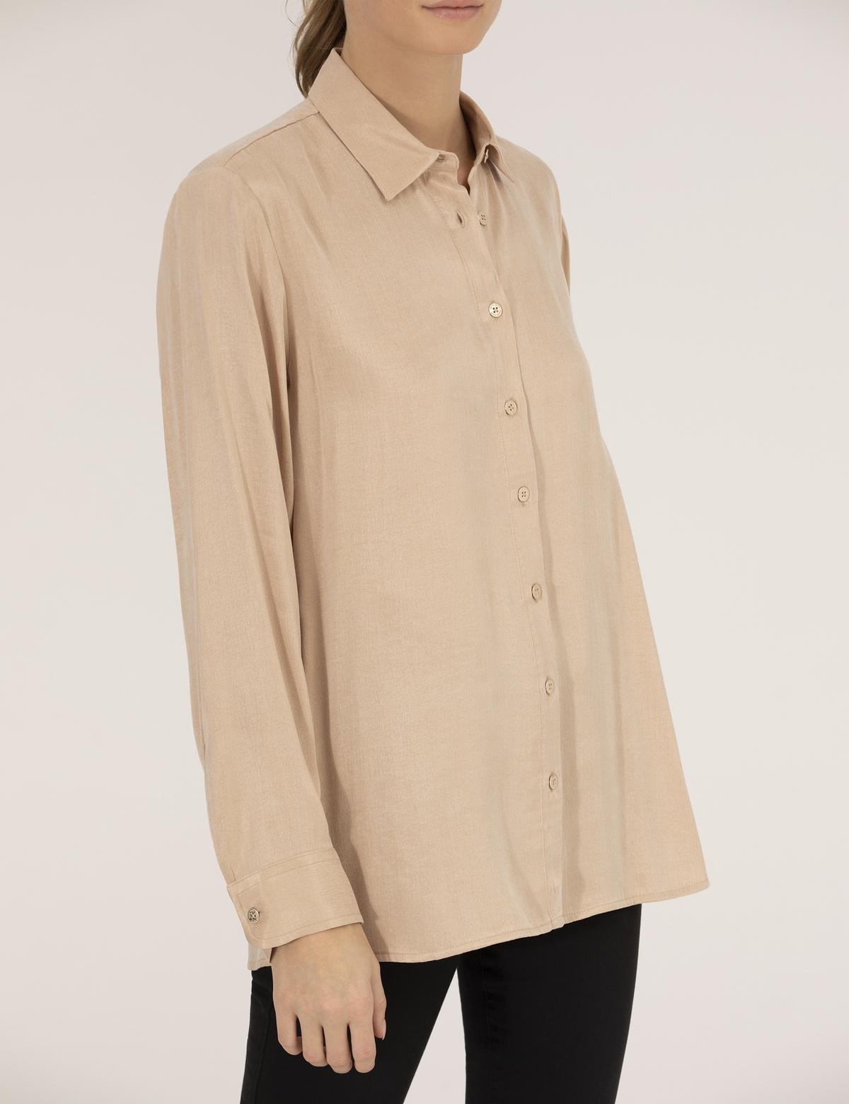 Bej Comfort Fit Uzun Kollu Gömlek - 50254167027