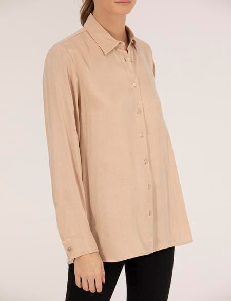 Bej Comfort Fit Uzun Kollu Gömlek - 50254167027