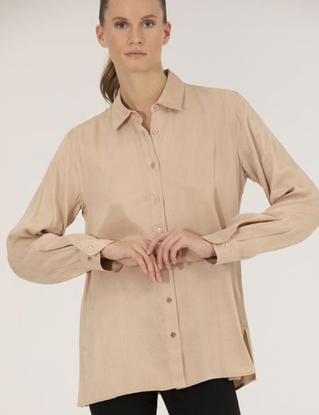 Bej Comfort Fit Uzun Kollu Gömlek - 50254167027