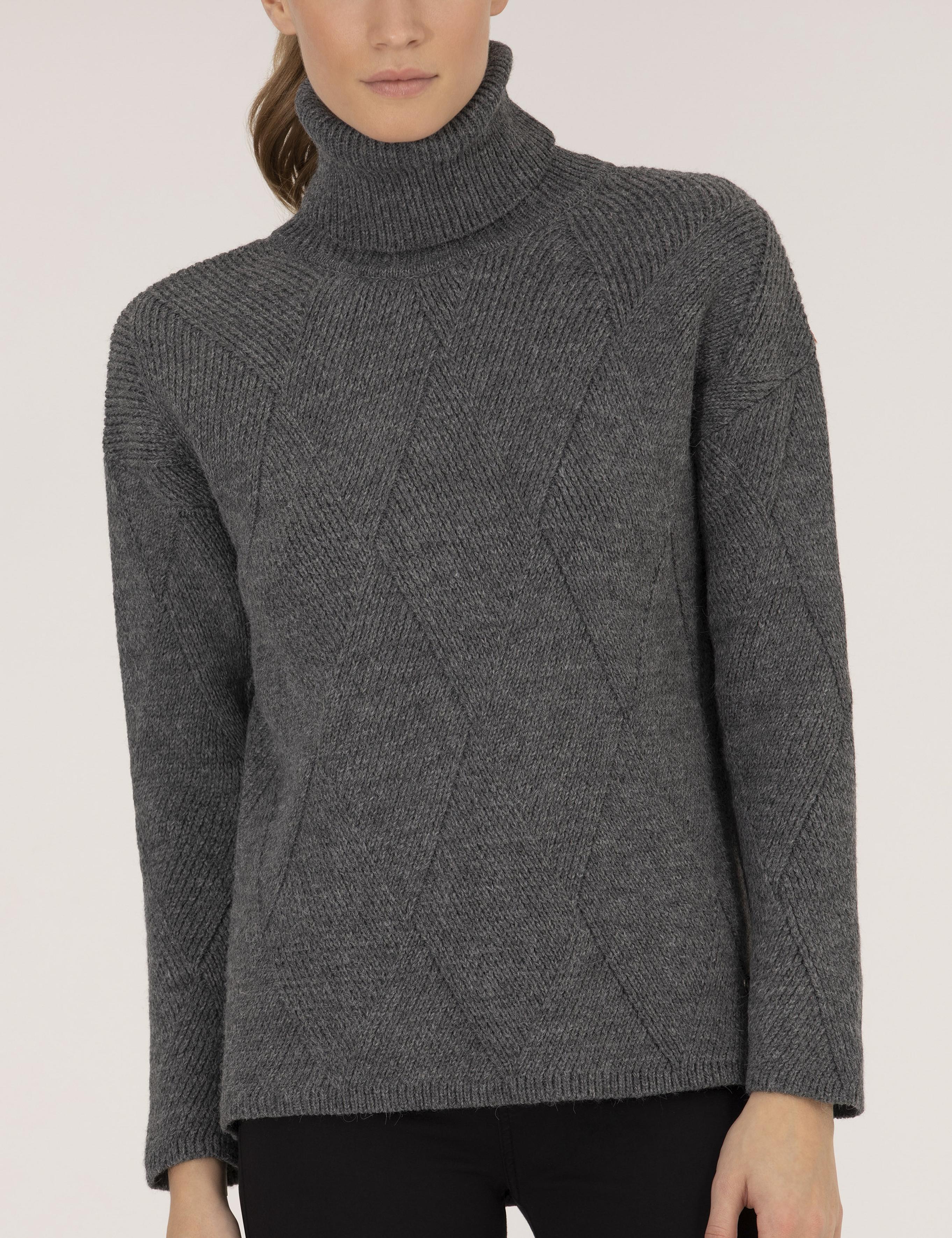 Antrasit Melanj Regular Fit Balıkçı Yaka Kazak