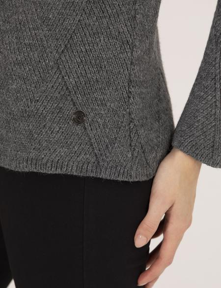 Antrasit Melanj Regular Fit Balıkçı Yaka Kazak - 50254224004