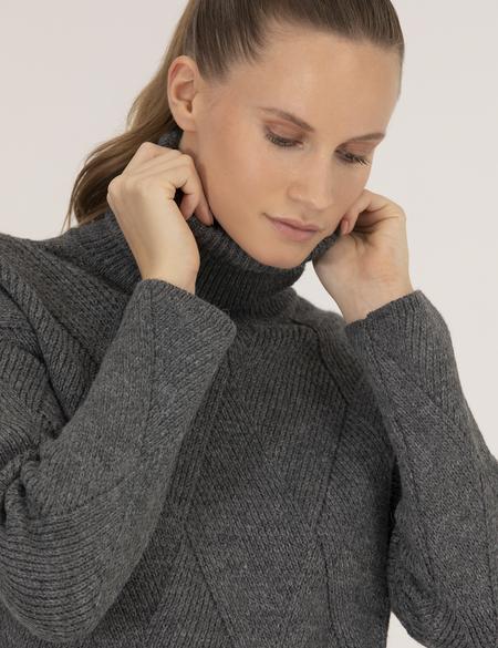 Antrasit Melanj Regular Fit Balıkçı Yaka Kazak - 50254224004