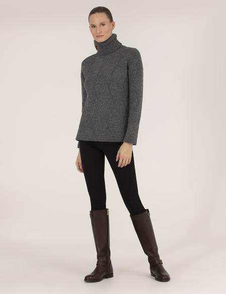 Antrasit Melanj Regular Fit Balıkçı Yaka Kazak - 50254224004