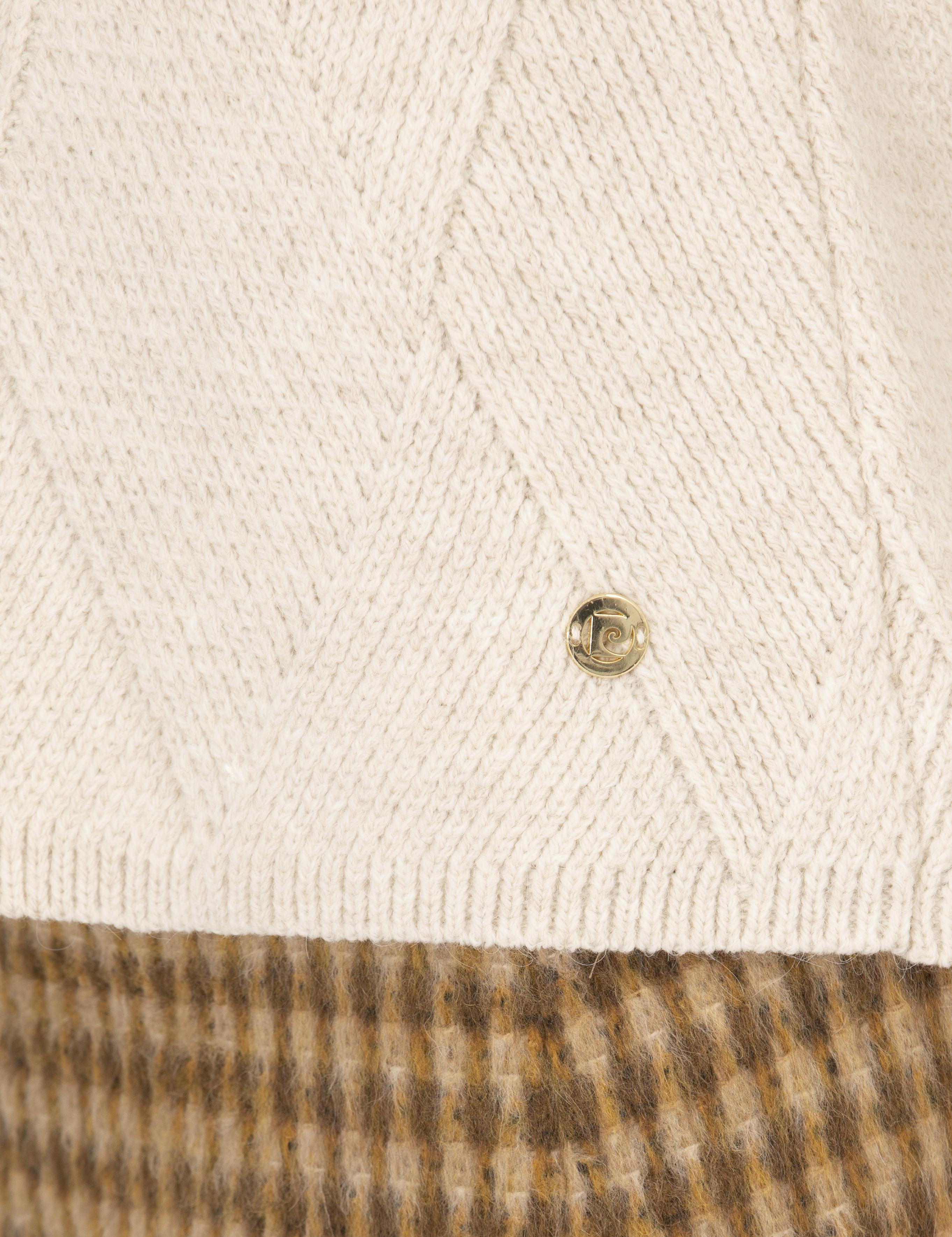 Ekru Regular Fit Balıkçı Yaka Kazak