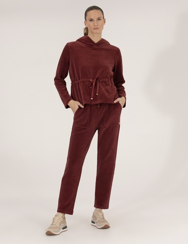 Bordo Regular Fit Eşofman Altı