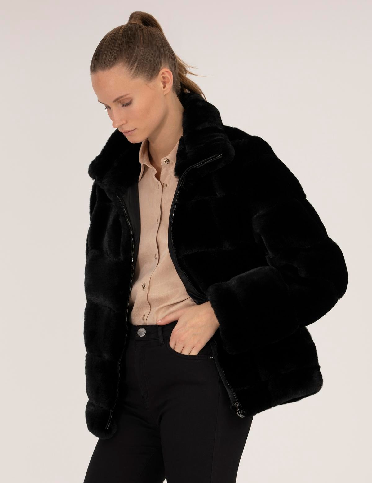 Siyah Comfort Fit Kaban