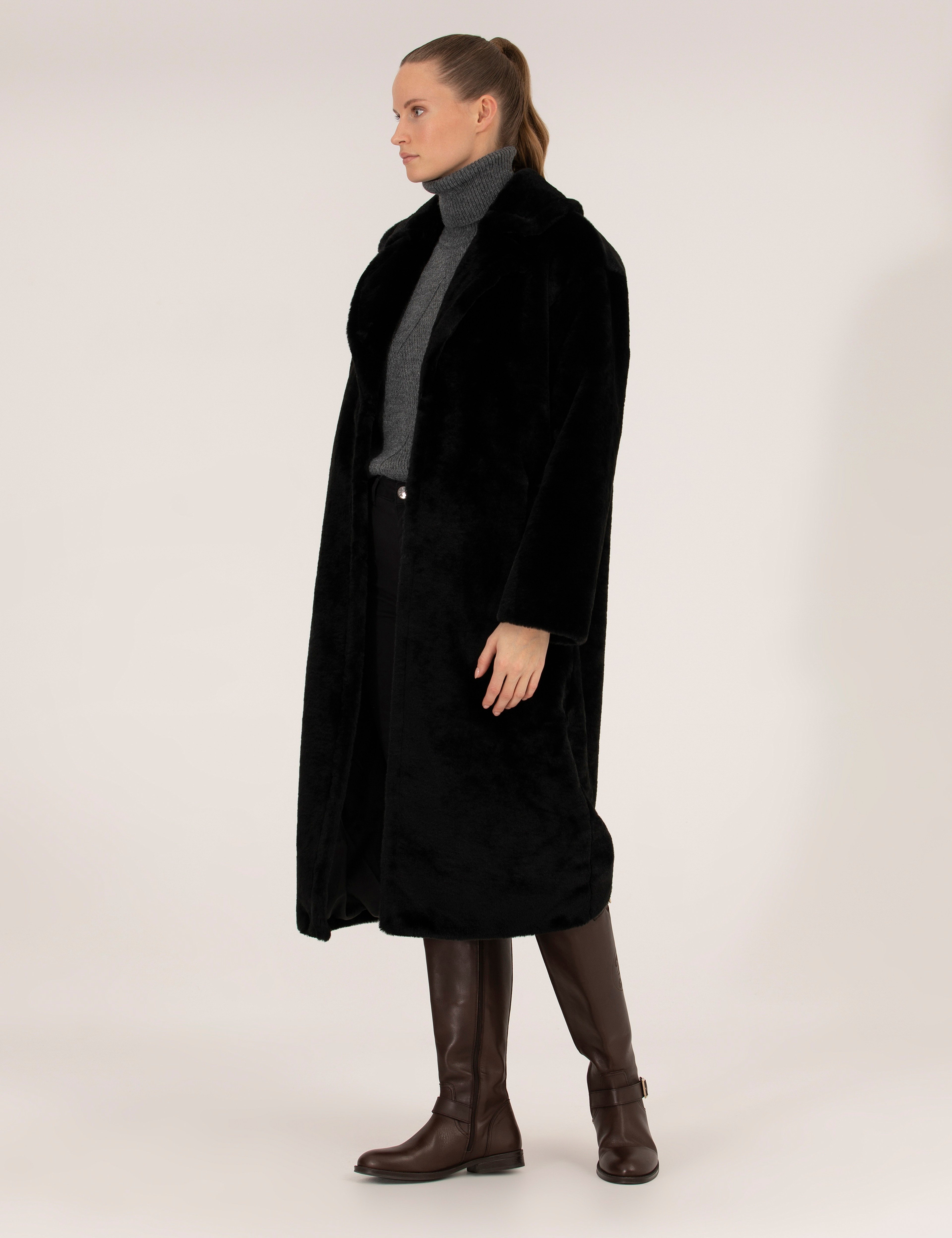 Siyah Oversize Kaban - Image 3