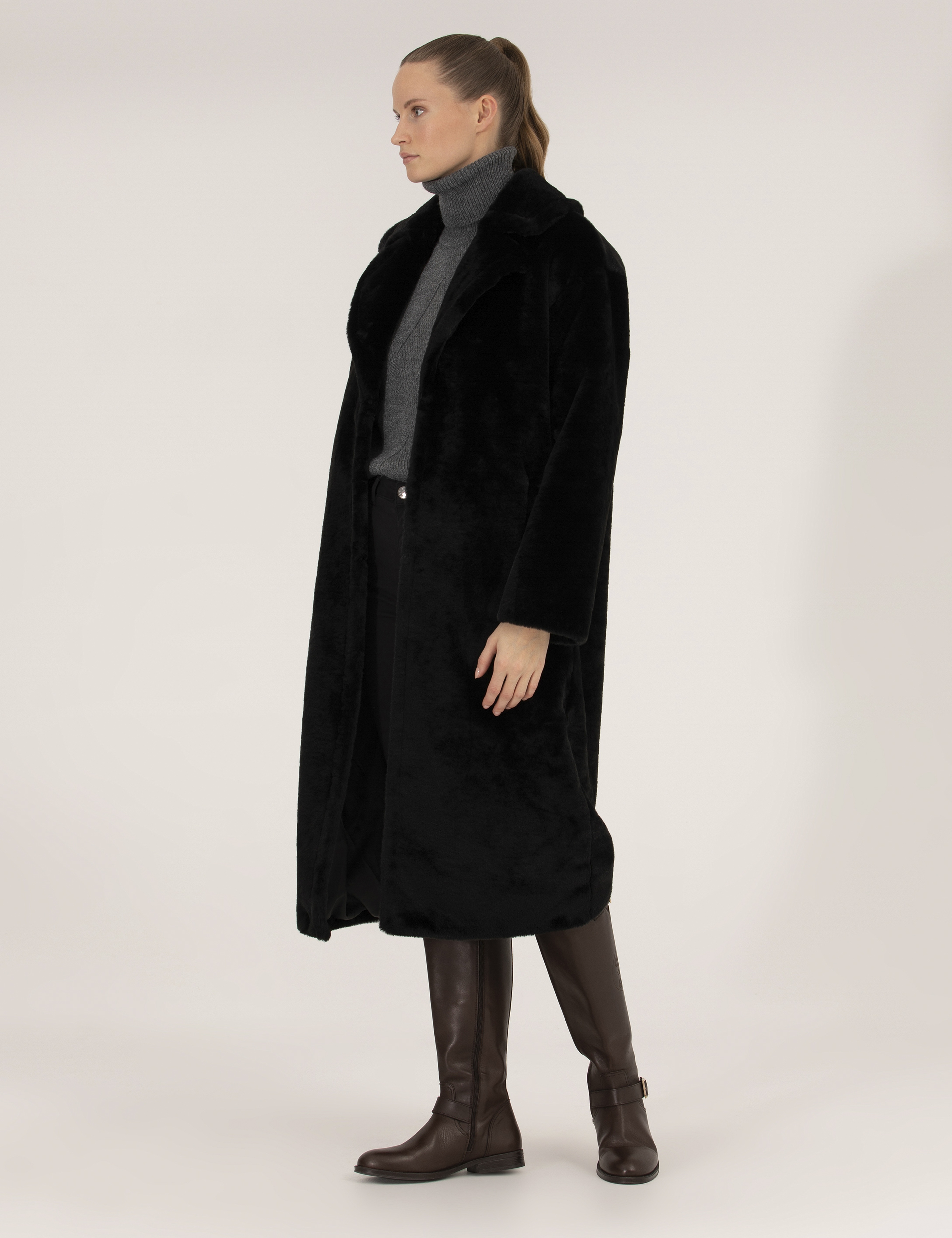 Siyah Oversize Kaban