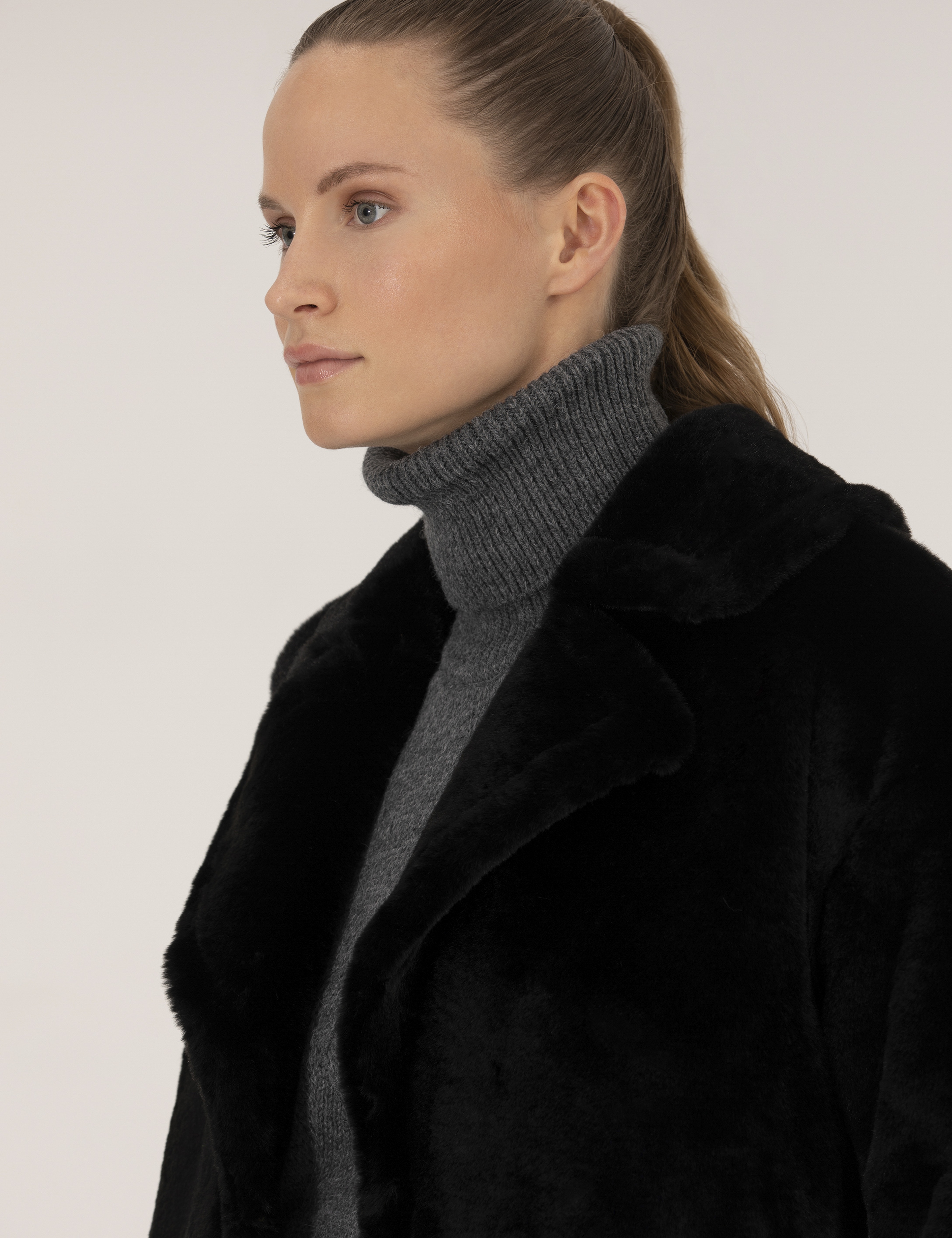 Siyah Oversize Kaban