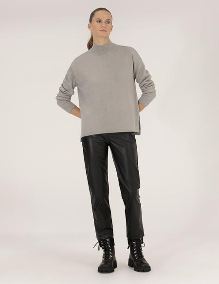 Gri Comfort Fit Basic Balıkçı Yaka Kazak - 50260244019