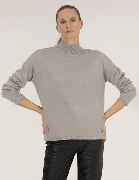 Gri Comfort Fit Basic Balıkçı Yaka Kazak - 50260244019