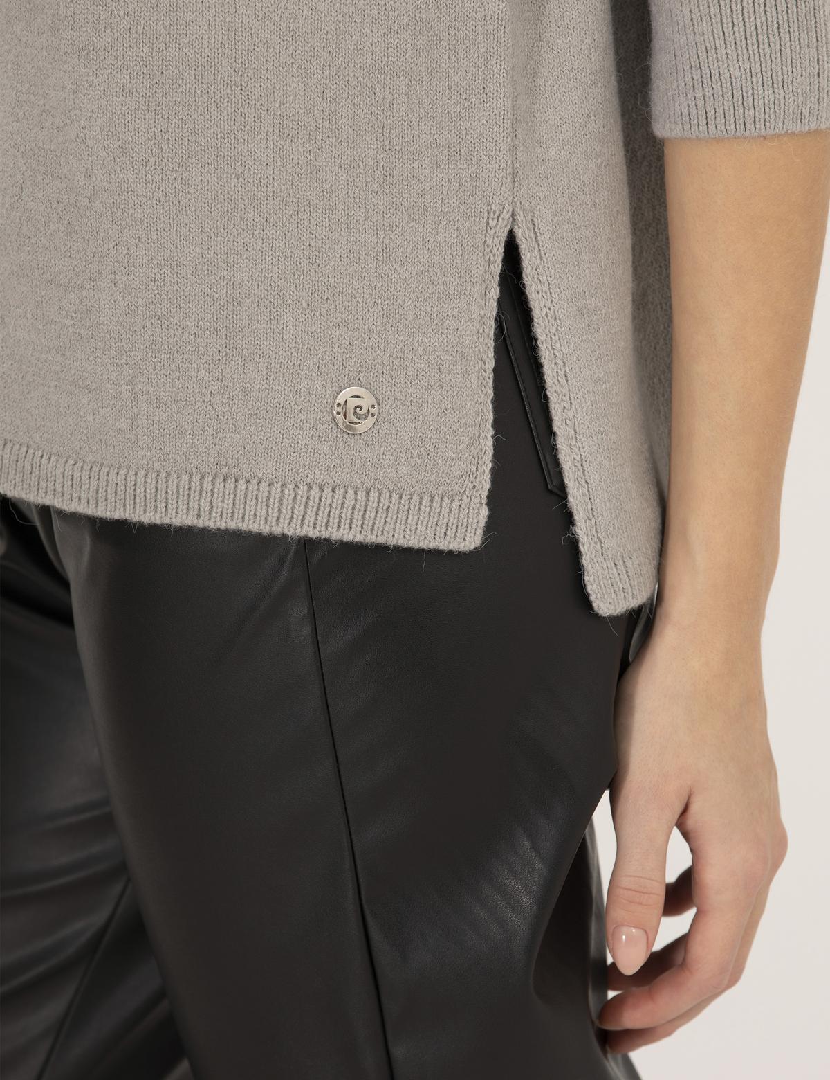 Gri Comfort Fit Basic Balıkçı Yaka Kazak - 50260244019