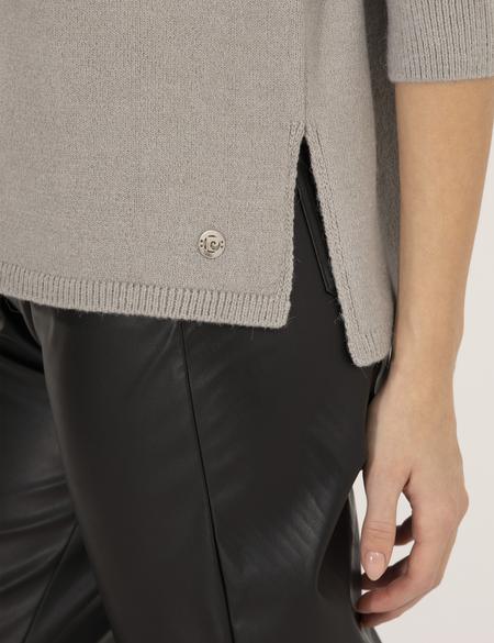 Gri Comfort Fit Basic Balıkçı Yaka Kazak - 50260244019