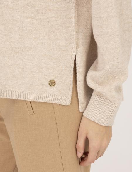 Krem Melanj Comfort Fit Basic Balıkçı Yaka Kazak - 50260244034