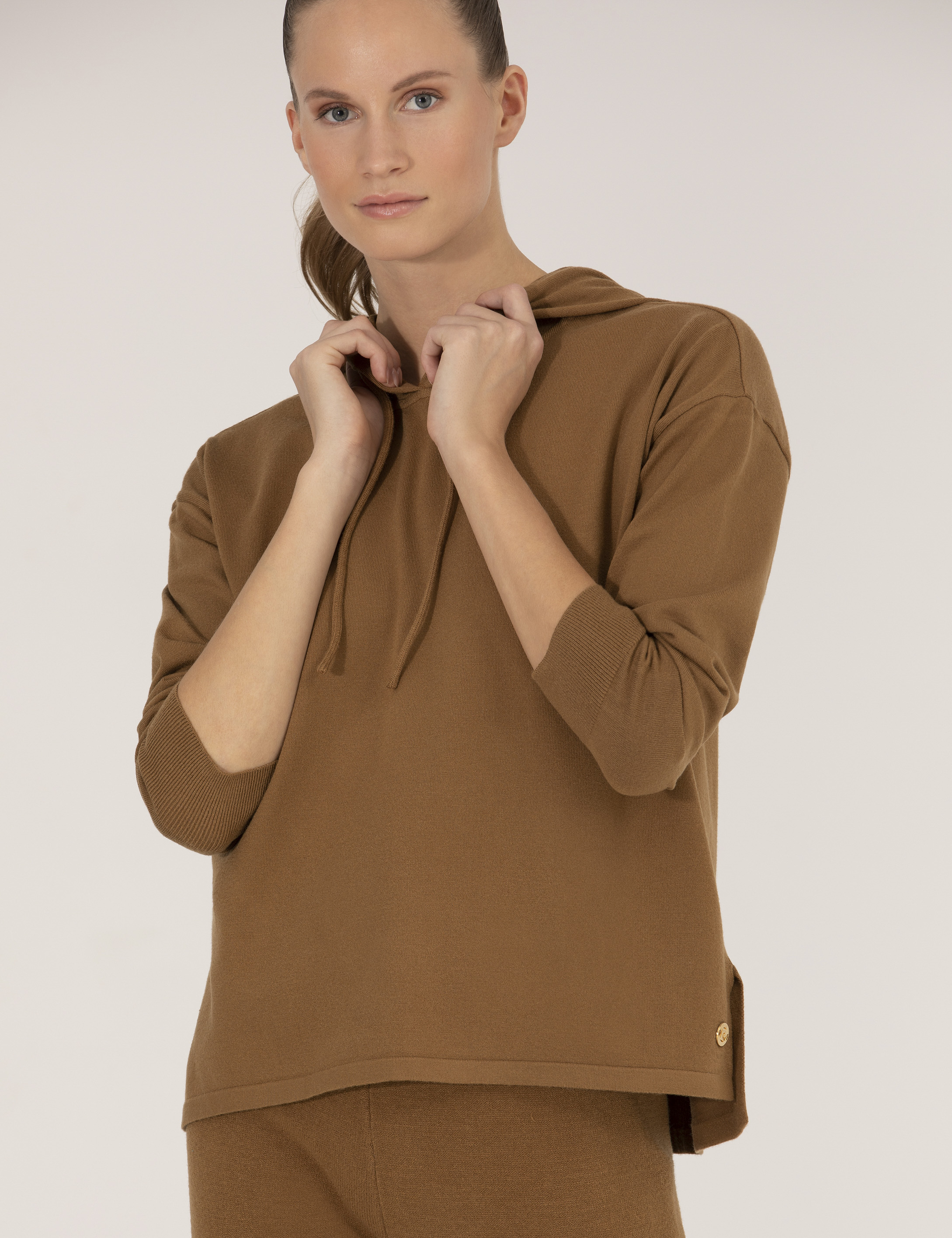 Pierre Cardin Camel Melanj Comfort Fit Kazak görsel 4