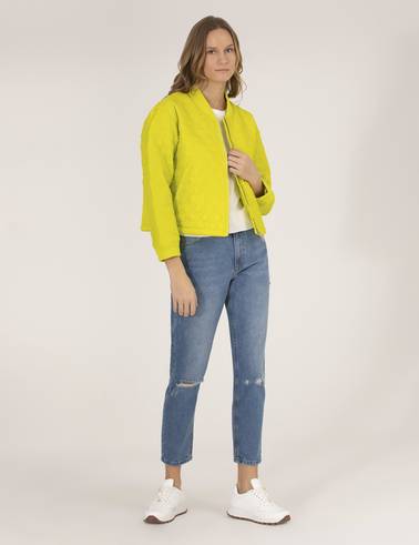 Yeşil Crop Top Mont