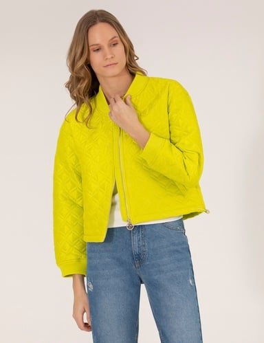 Yeşil Crop Top Mont