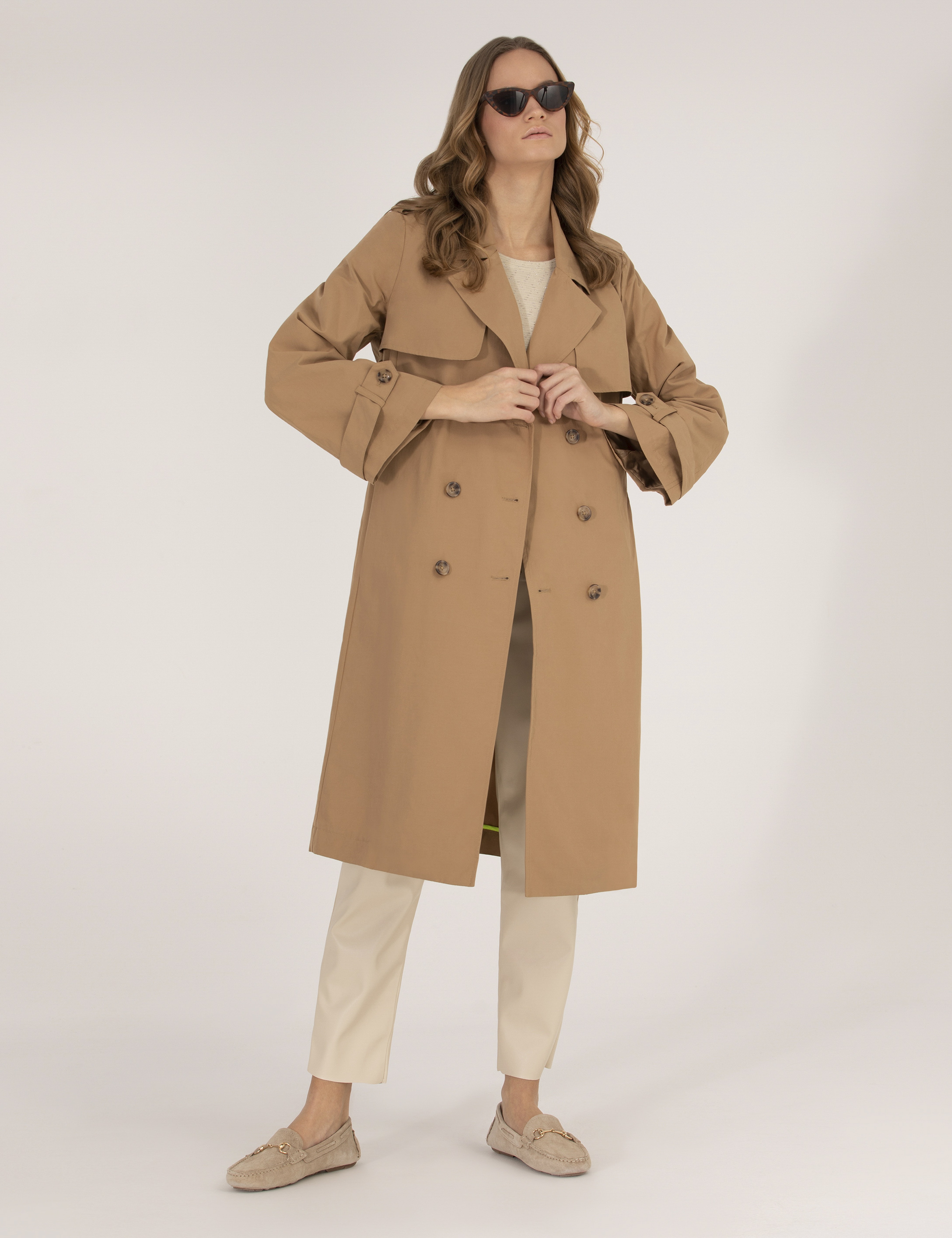 Camel Oversize Trençkot