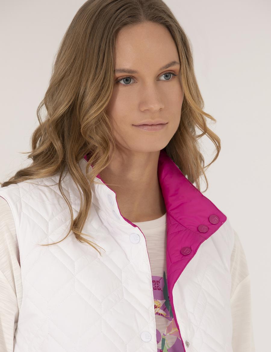 Beyaz Standart Fit Yelek