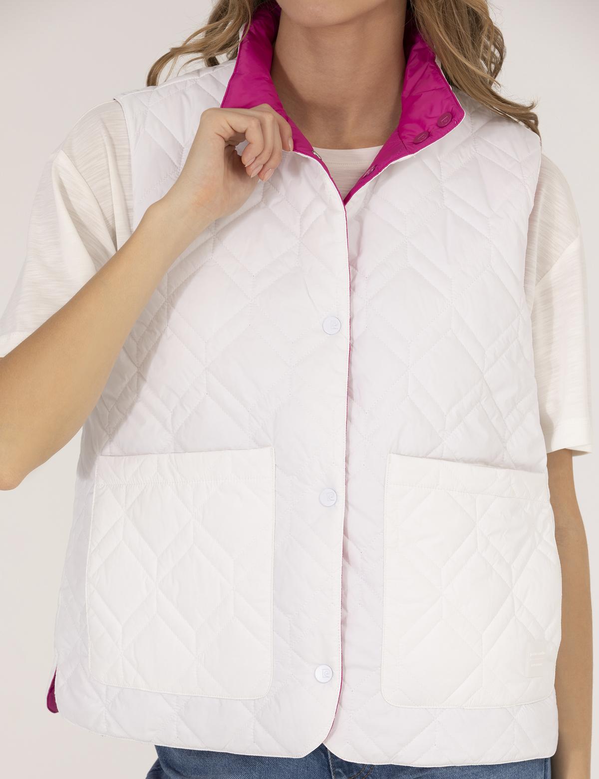 Beyaz Standart Fit Yelek - 50263125029