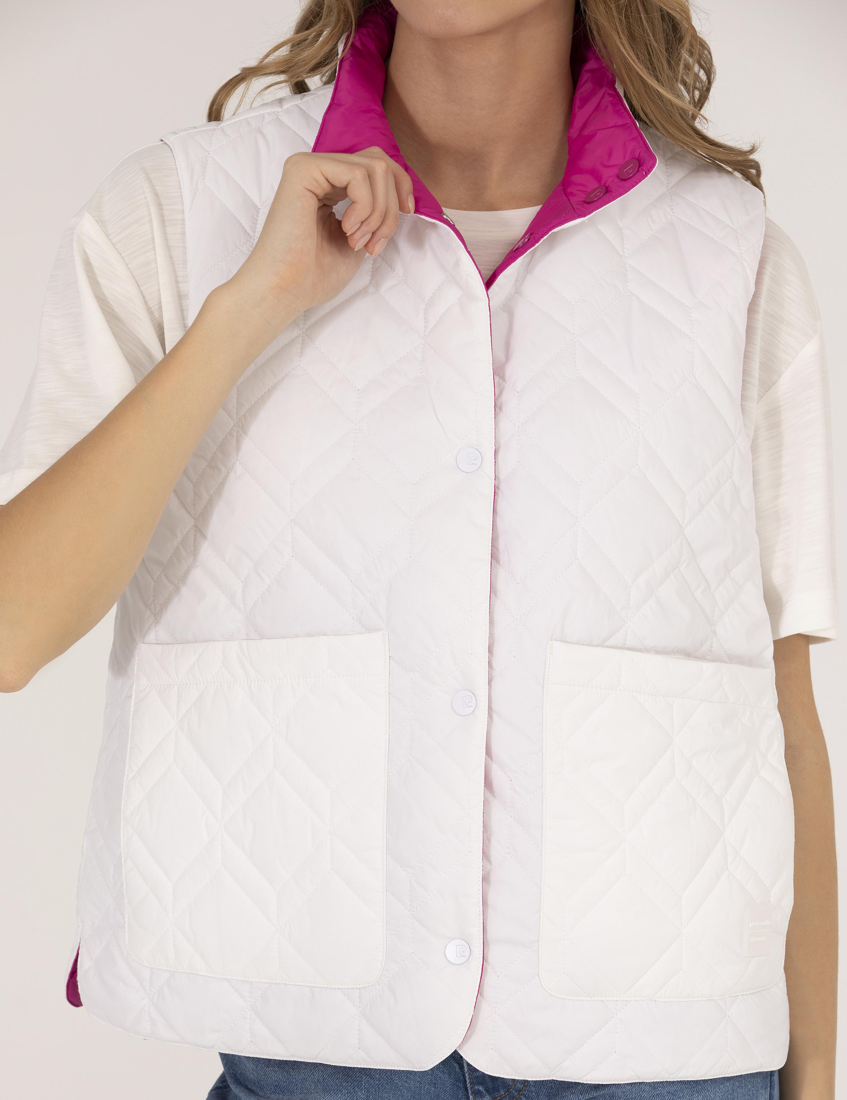 Beyaz Standart Fit Yelek