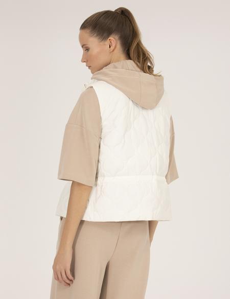 Ekru Crop Top Yelek - 50263126047