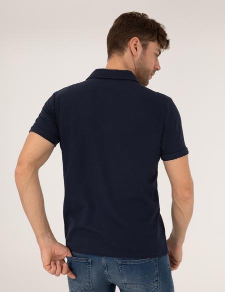 Lacivert Slim Fit Tişört - 50265316014