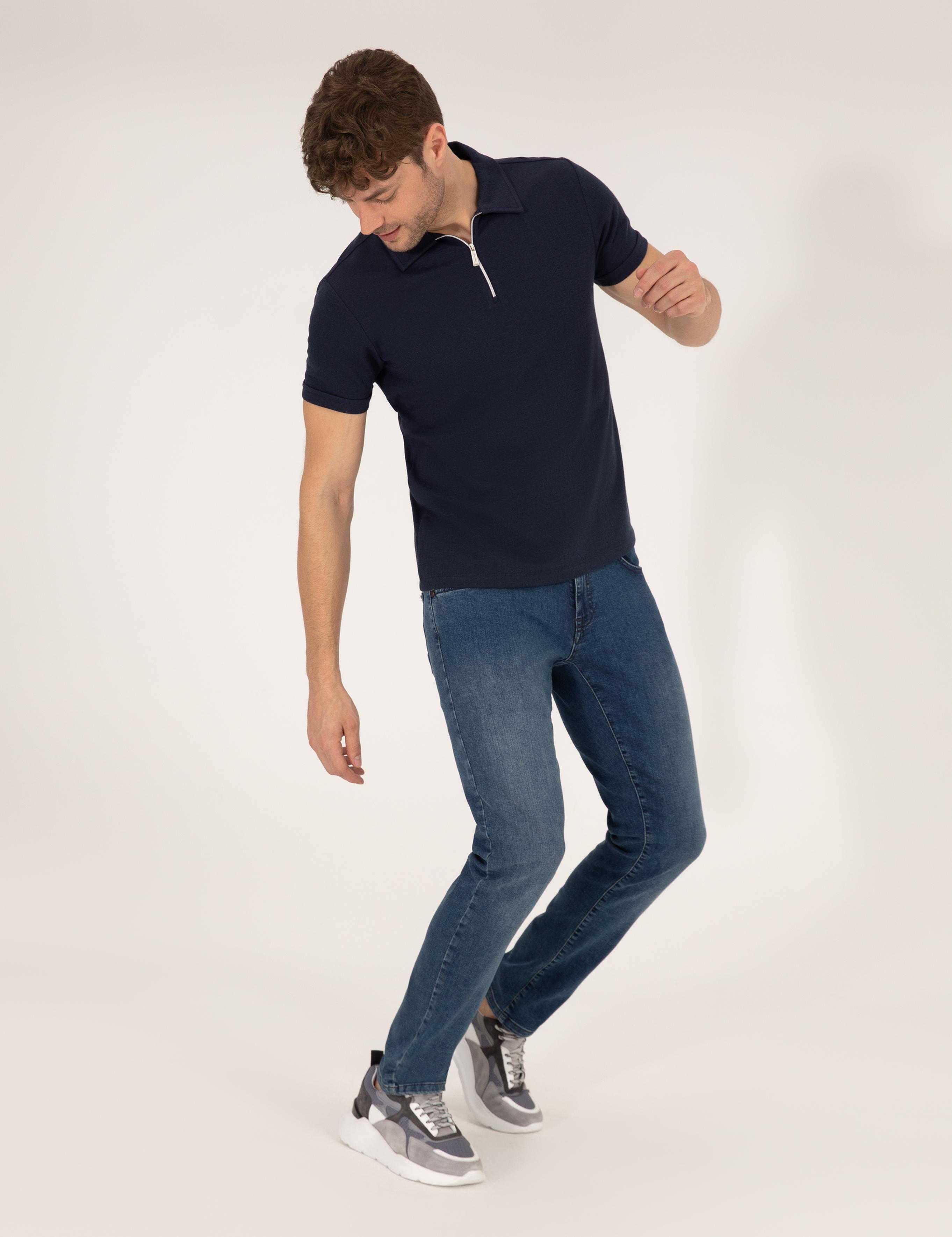 Lacivert Slim Fit Tişört