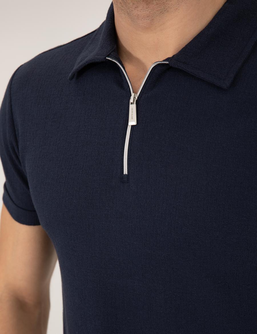 Lacivert Slim Fit Tişört